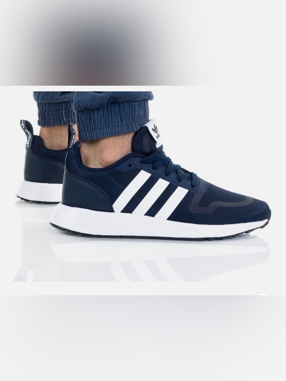 Adidas Multix Navy White Sneakers Athletic Running Shoes Men’s Size 9,5 . New.